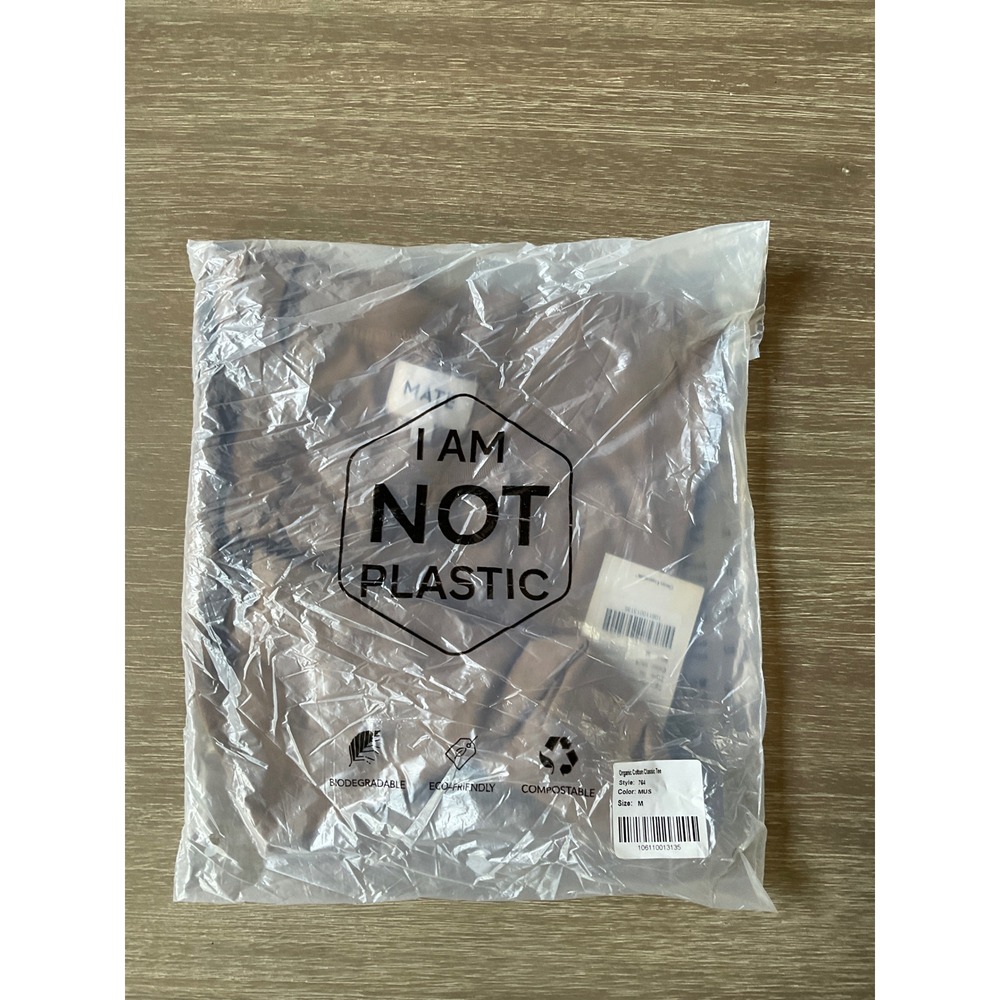 Mate Organic Cotton Classic Tee Mushroom Size Medium New With Tags - Picture 4 of 7